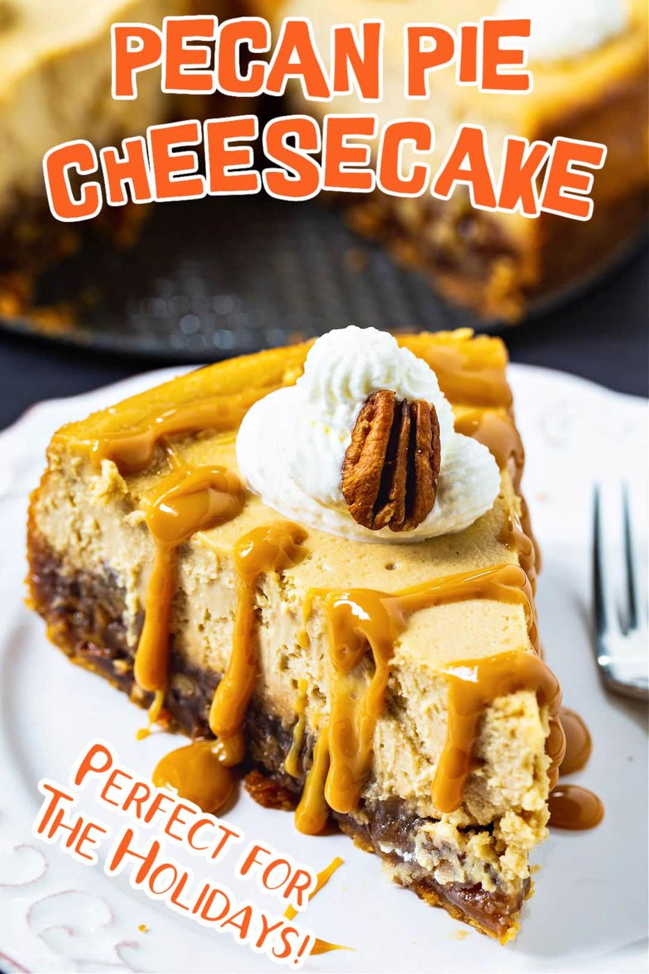 Slice of cheesecake on a plate.