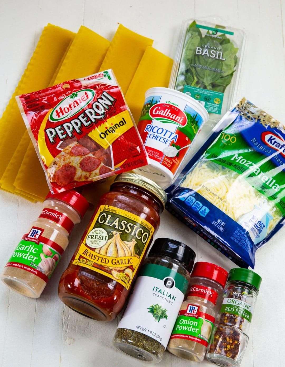Ingredients needed for Roll-Ups.
