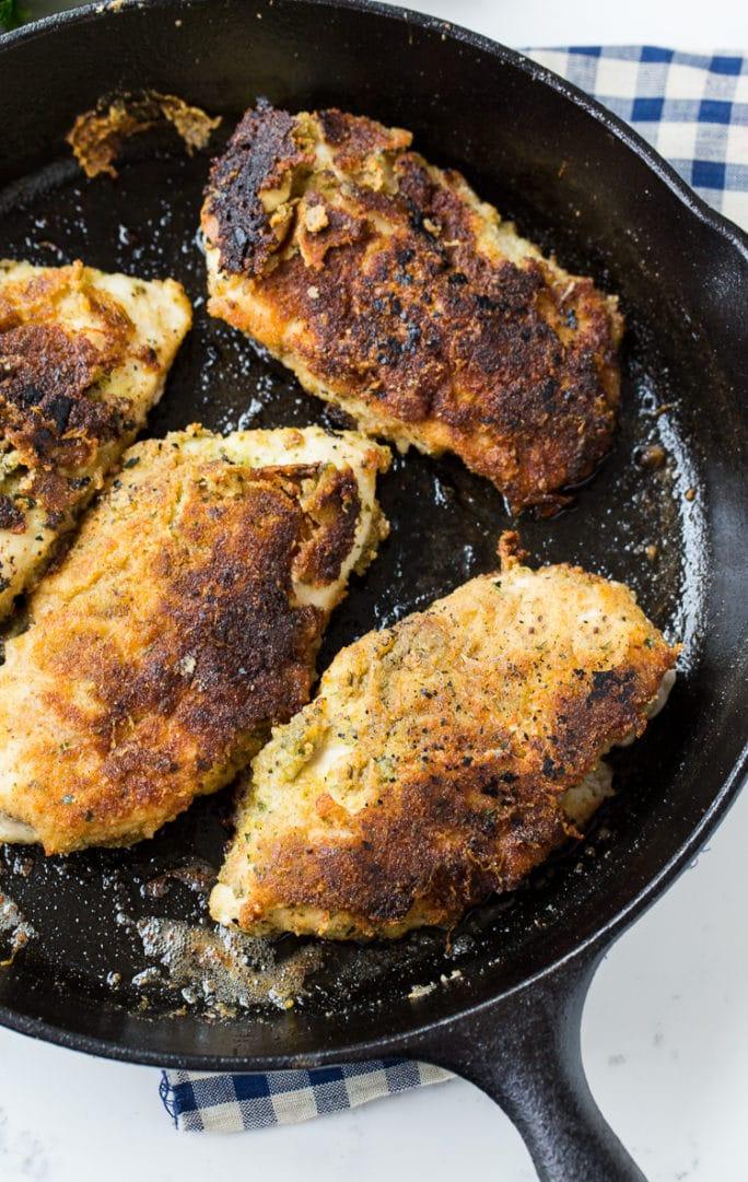 Pesto Pan-Fried Chicken