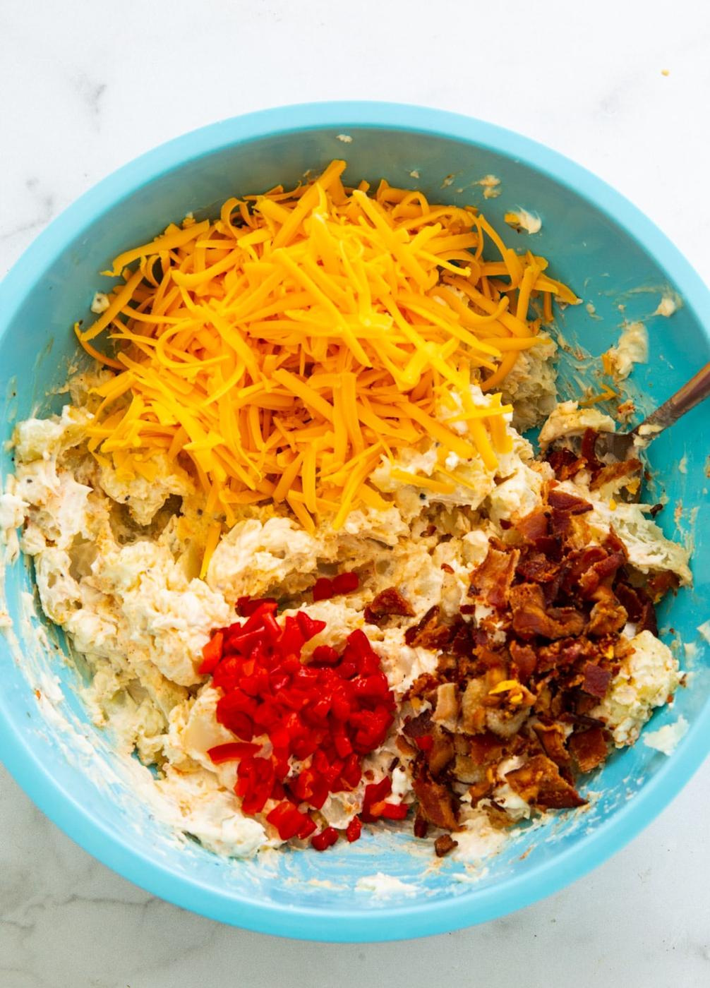 Ingredients in a mixing bowl.