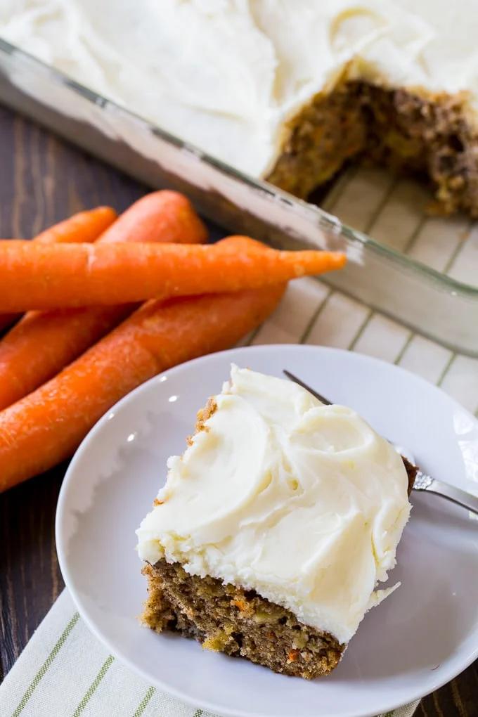 Pineapple Carrot Cake with Cream Cheese Frosting