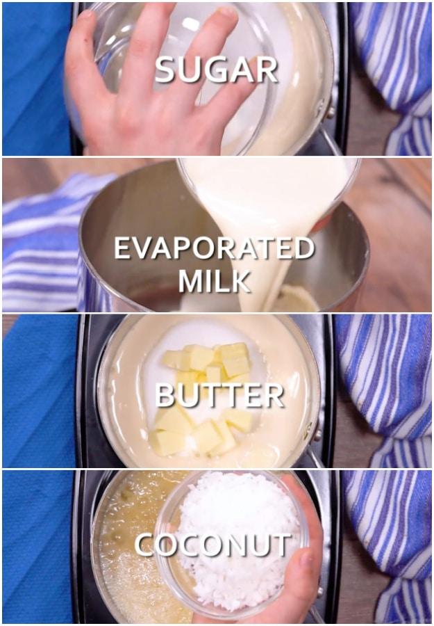 Making the icing.