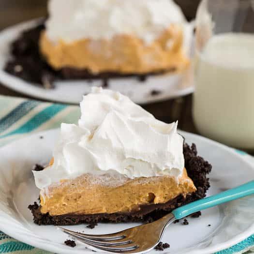 Pumpkin-Chocolate Icebox Pie #PumpkinCan