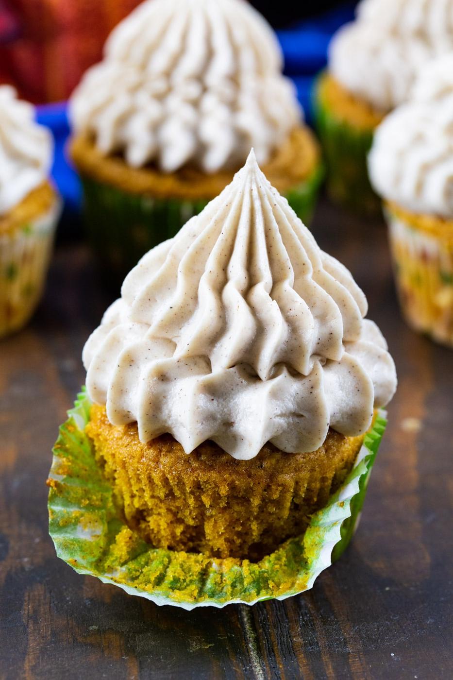 Close-Up of Pumpkin Cupcake.