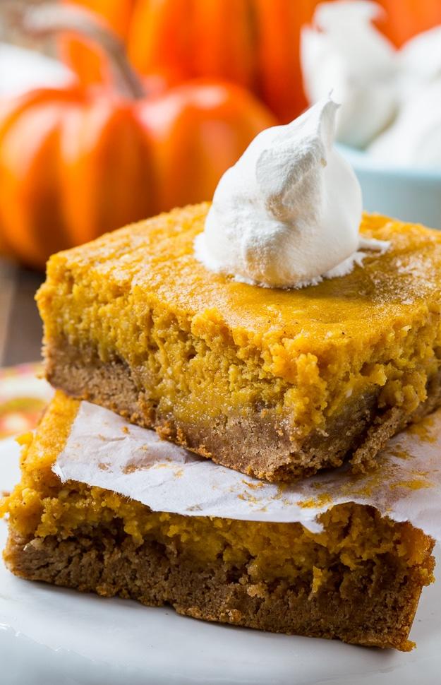 Pumpkin Spice Gooey Butter Cake - tastes like pumpkin pie only easier to make and feeds a crowd!