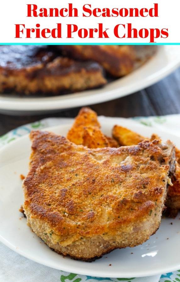 Ranch Seasoned Fried Pork Chops