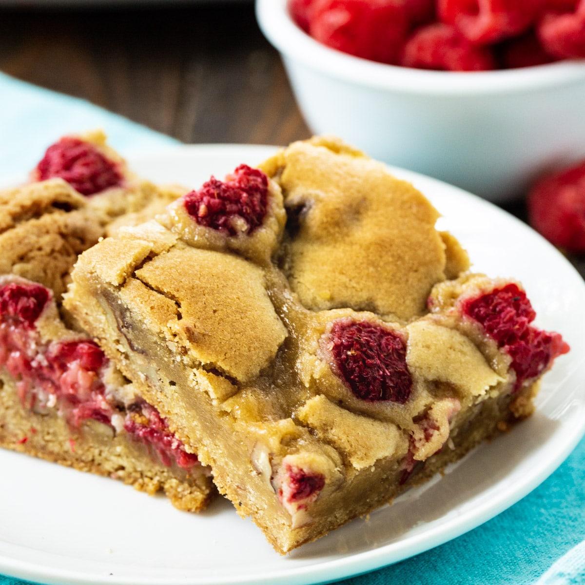 Raspberry-Pecan Blondies