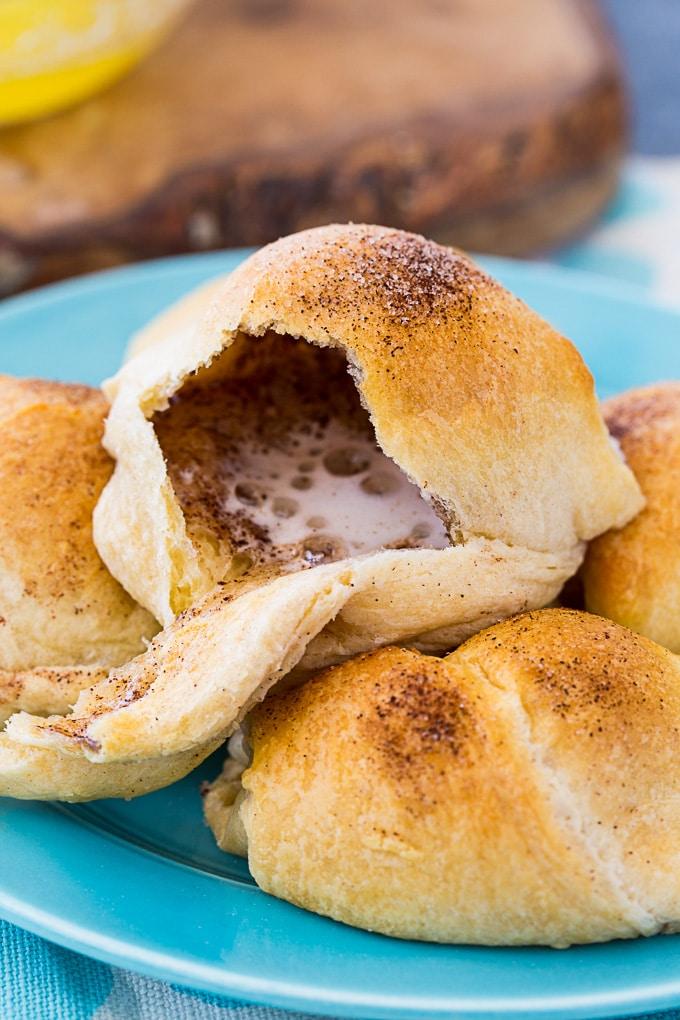 Resurrection Rolls made with marshmallows and crescent roll dough.