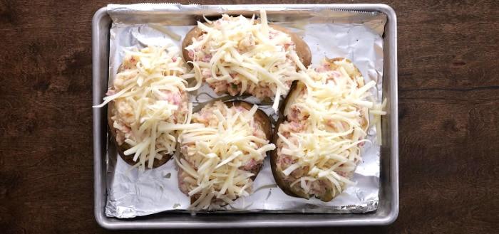 Cheese on top.