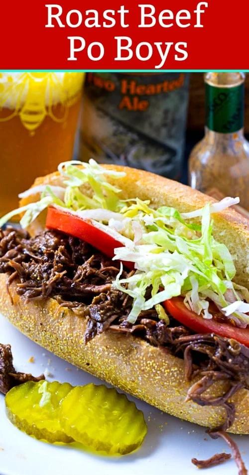 Roast Beef Po Boys #mardigras #neworleans #sandwich