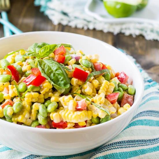Roasted Corn and Edamame Salad