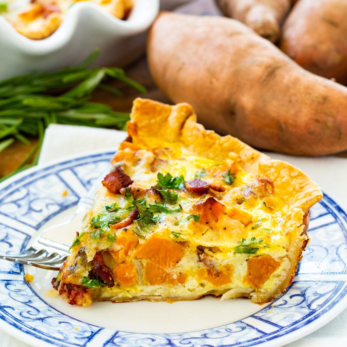 Roasted Sweet Potato Quiche