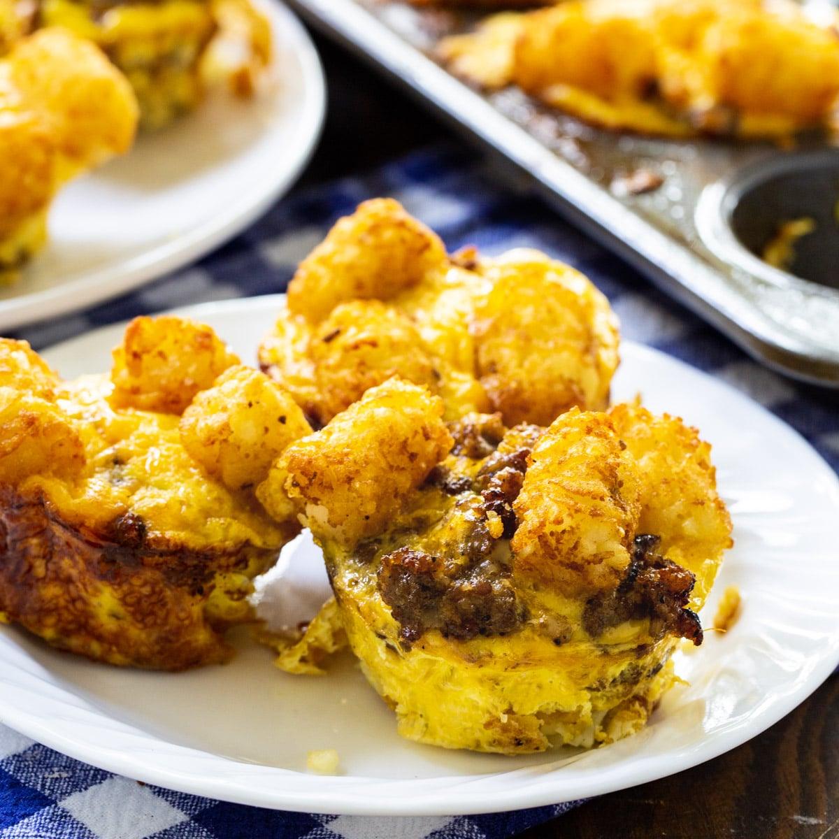 Sausage and Cheese Tater Tot Cups
