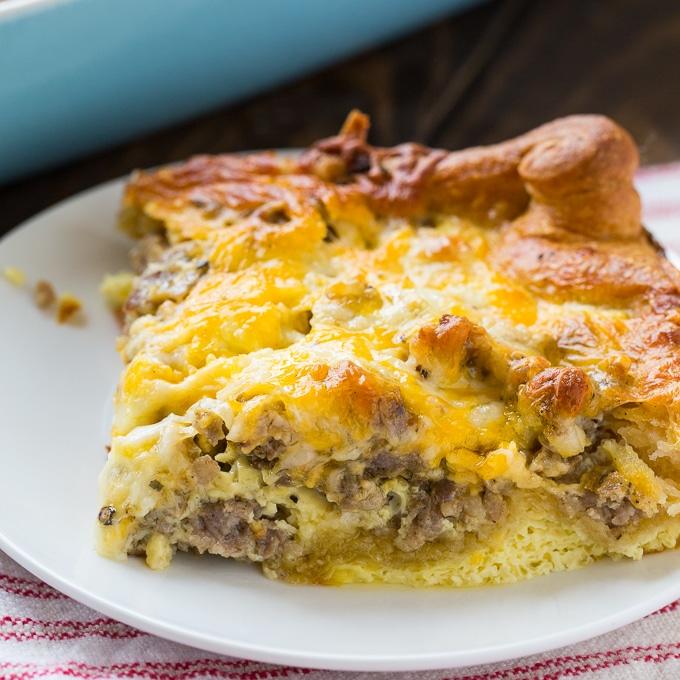 Sausage and Crescent Roll Casserole