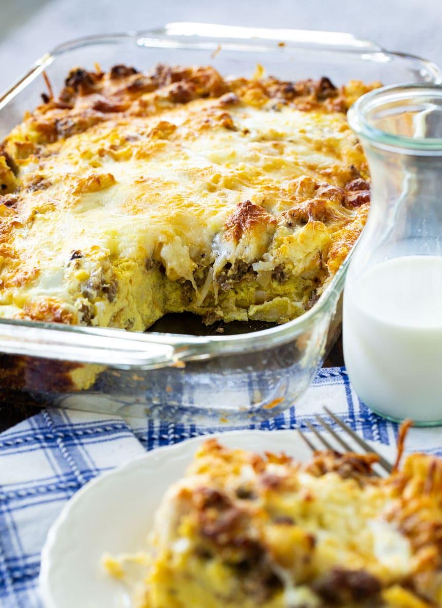 Sausage and Cheese English Muffin Breakfast Casserole