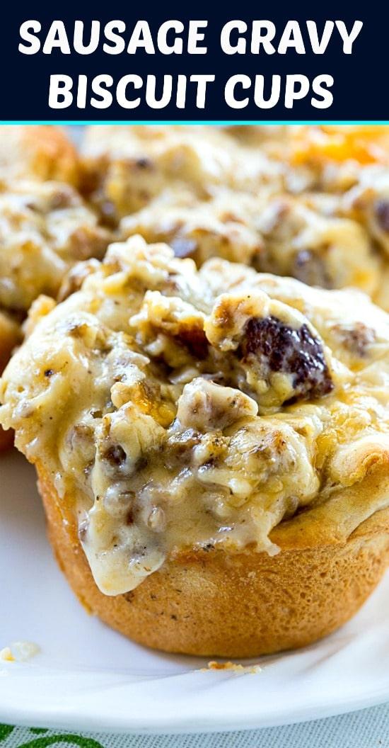 Sausage Gravy Biscuit Cups