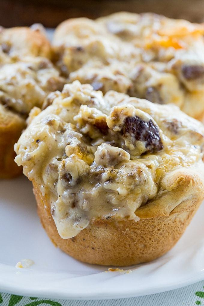 Sausage Gravy Biscuit Cups