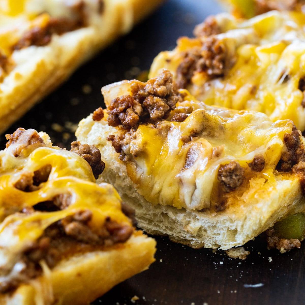 Sloppy Joe French Bread Pizza