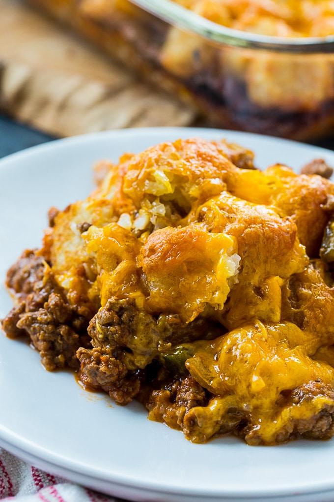 Sloppy Joe Tater Tot Casserole
