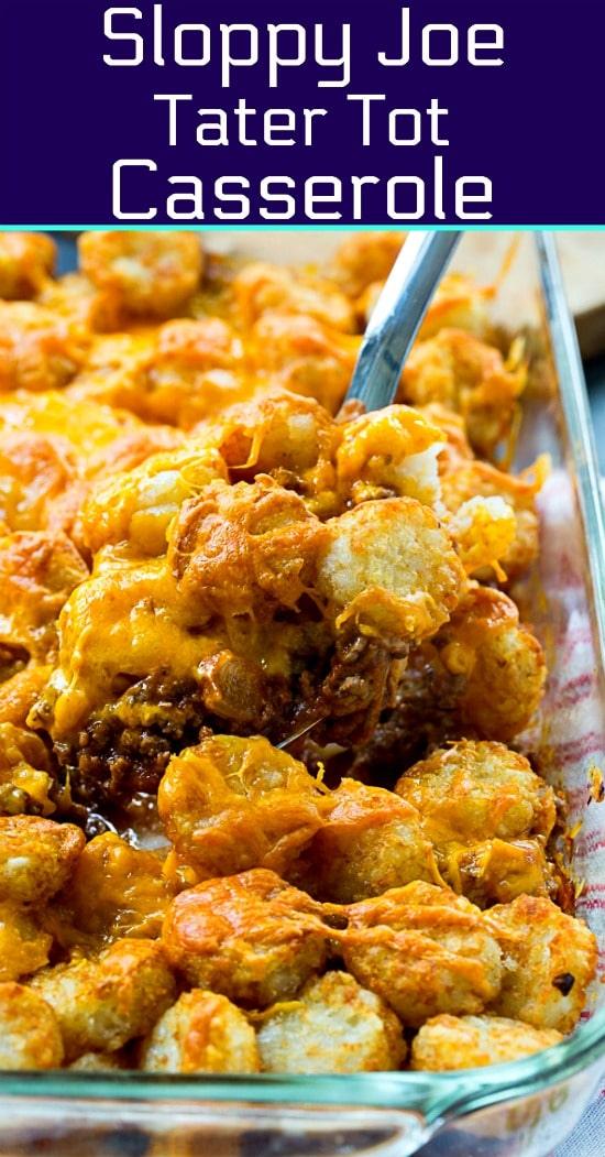 Sloppy Joe Tater Tot Casserole