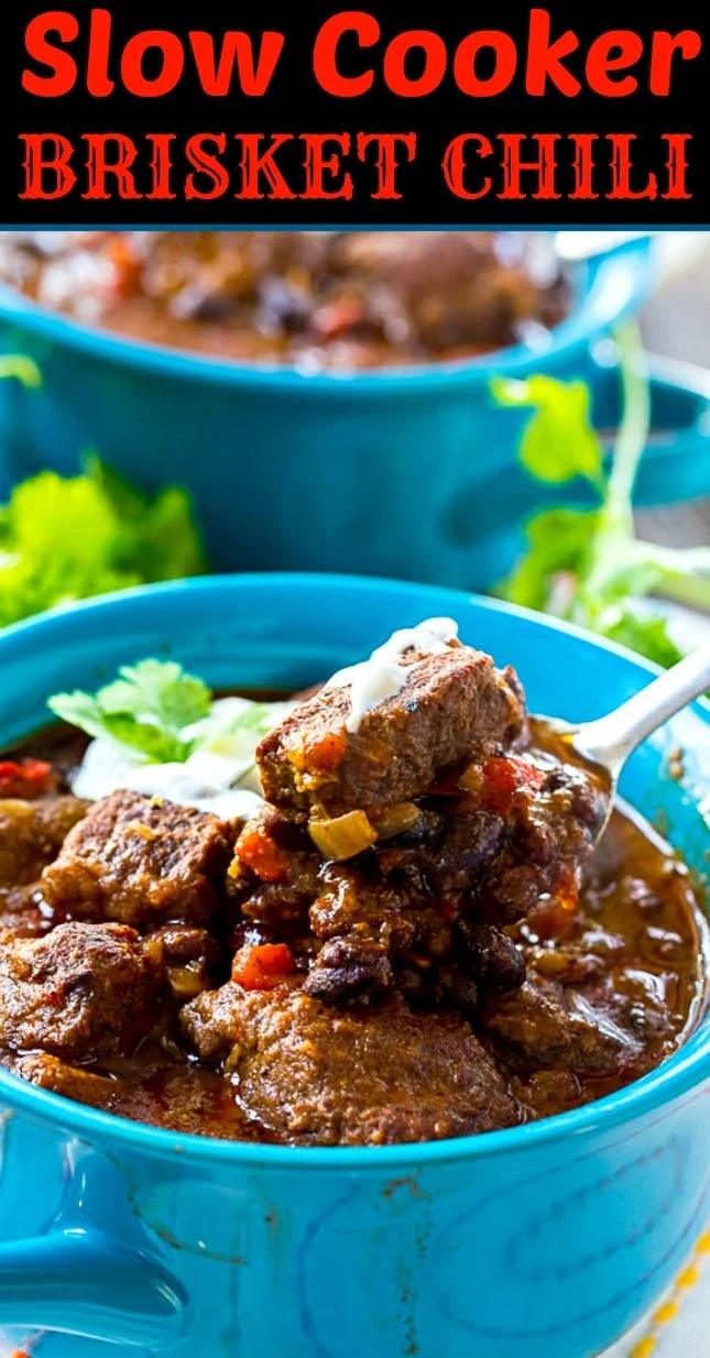 Slow Cooker Brisket Chili