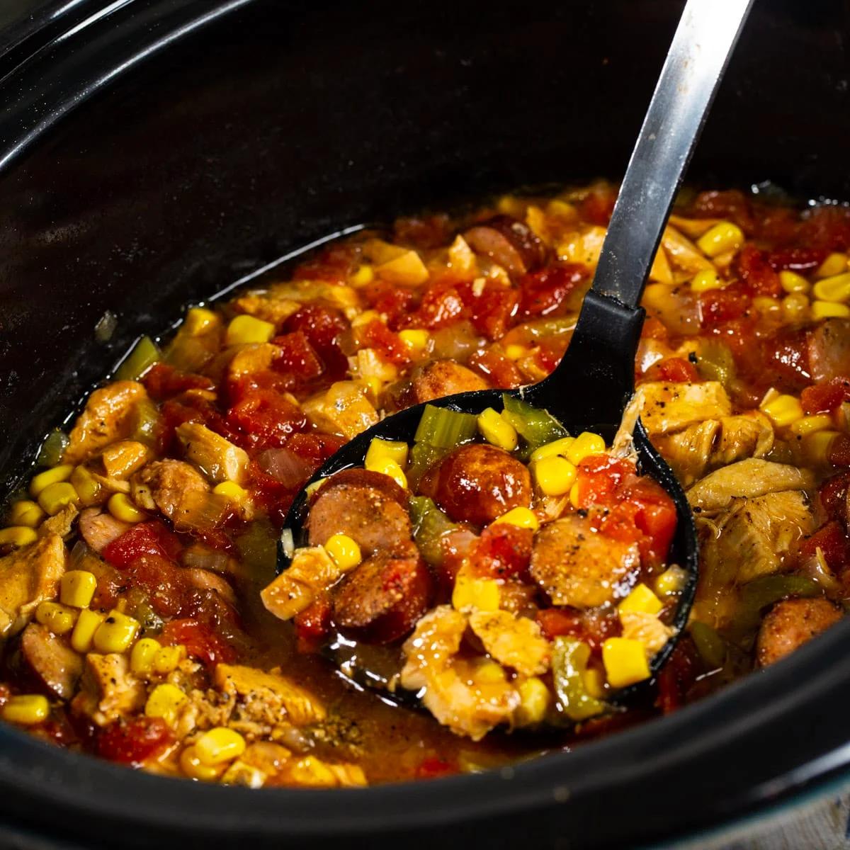 Slow Cooker Cajun Turkey Soup