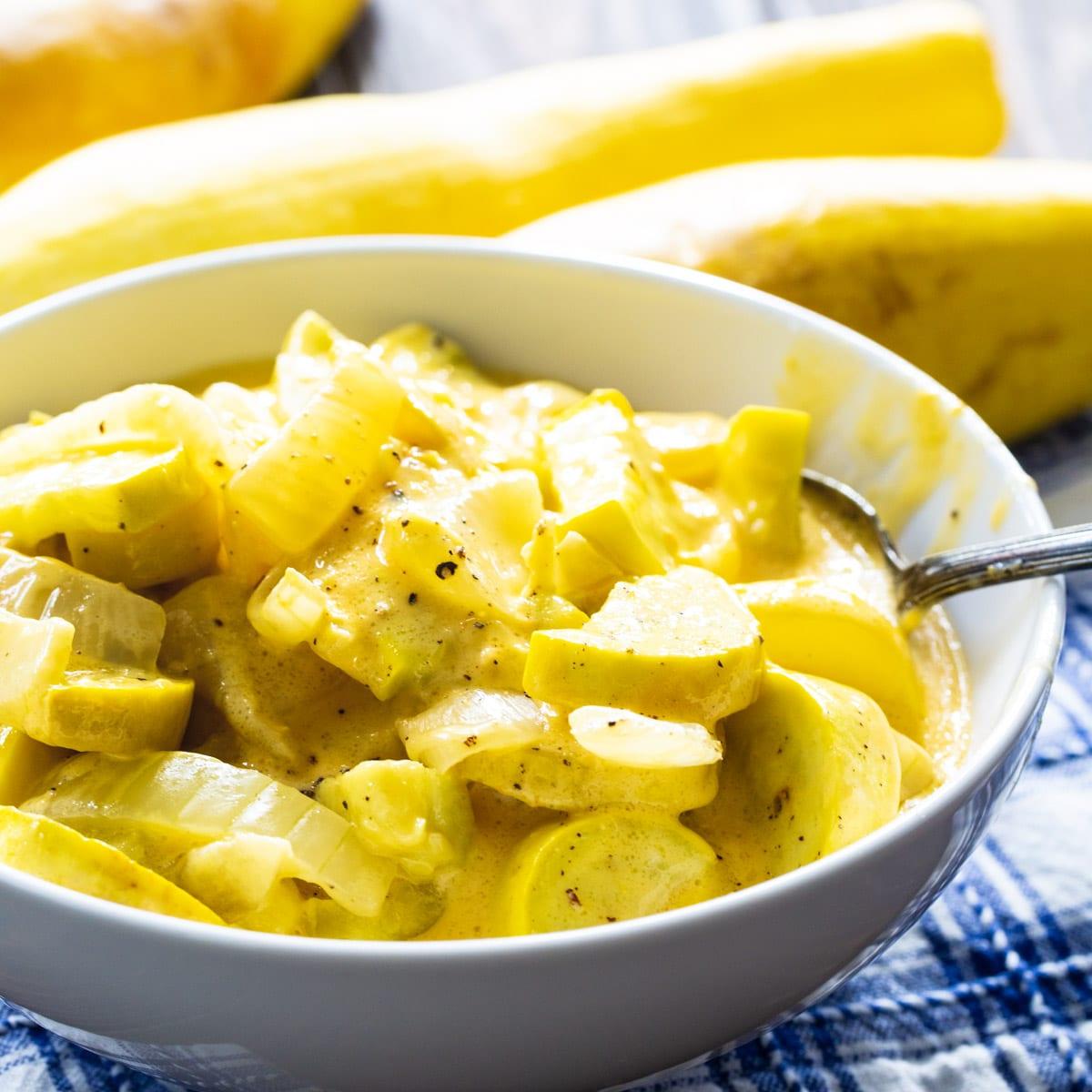 Slow Cooker Cheesy Squash