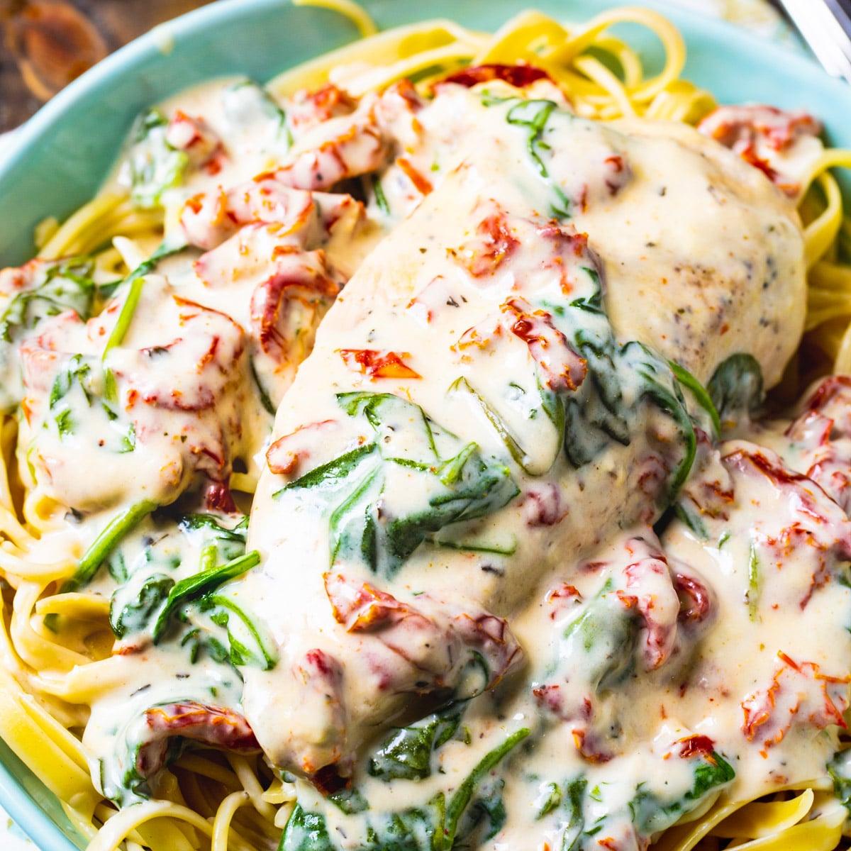 Slow Cooker Creamy Tuscan Chicken