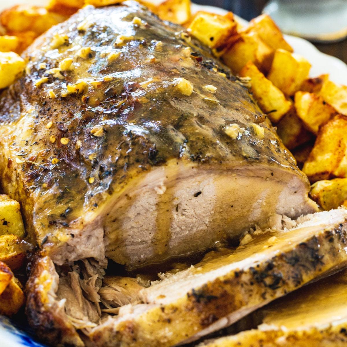 Slow Cooker Garlic Butter Pork Roast