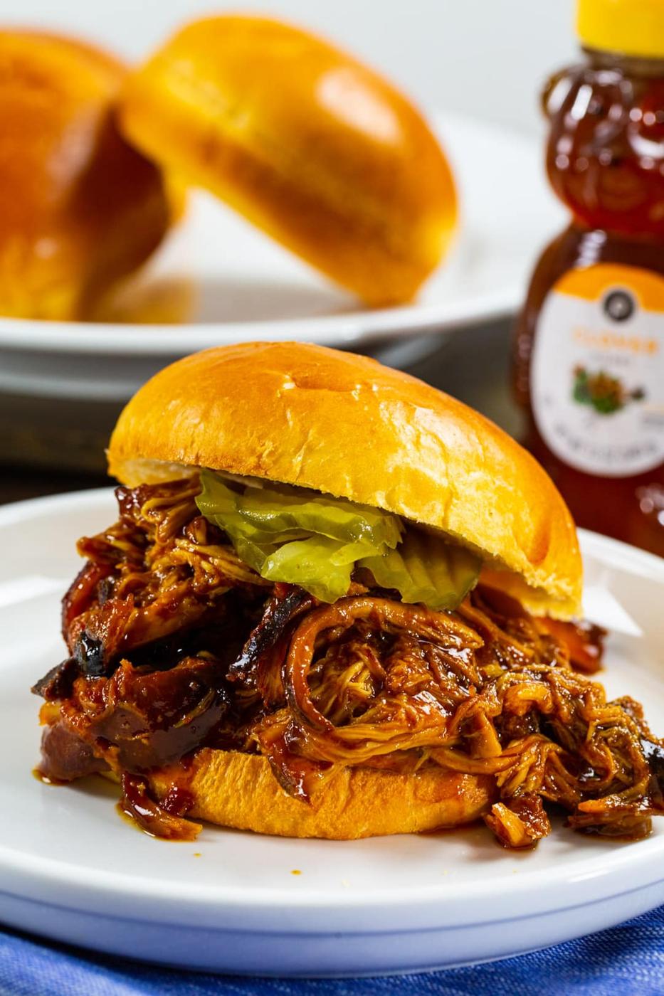 Hot Honey Chicken on a bun.