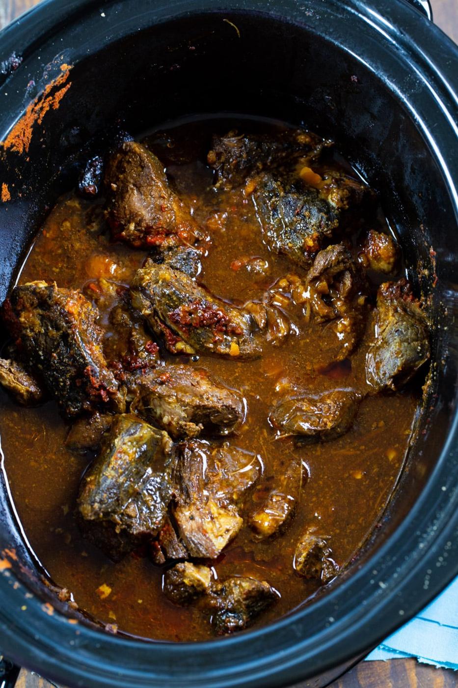 Slow Cooker Korean Beef in slow cooker.