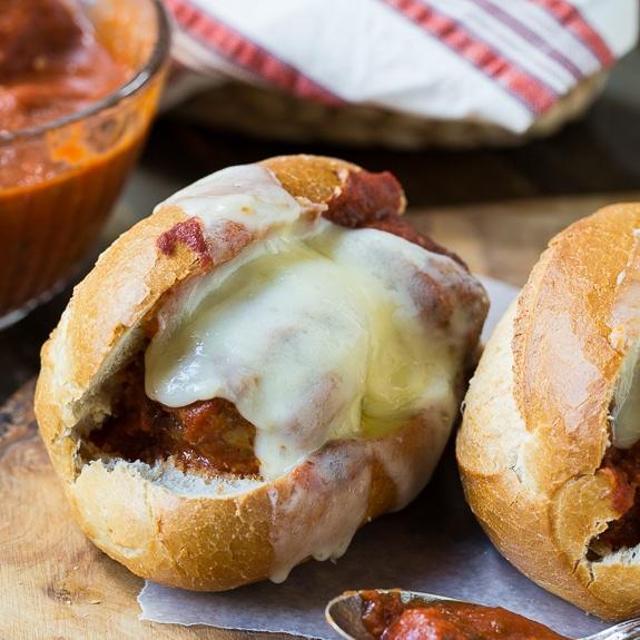 Slow Cooker Meatball Subs