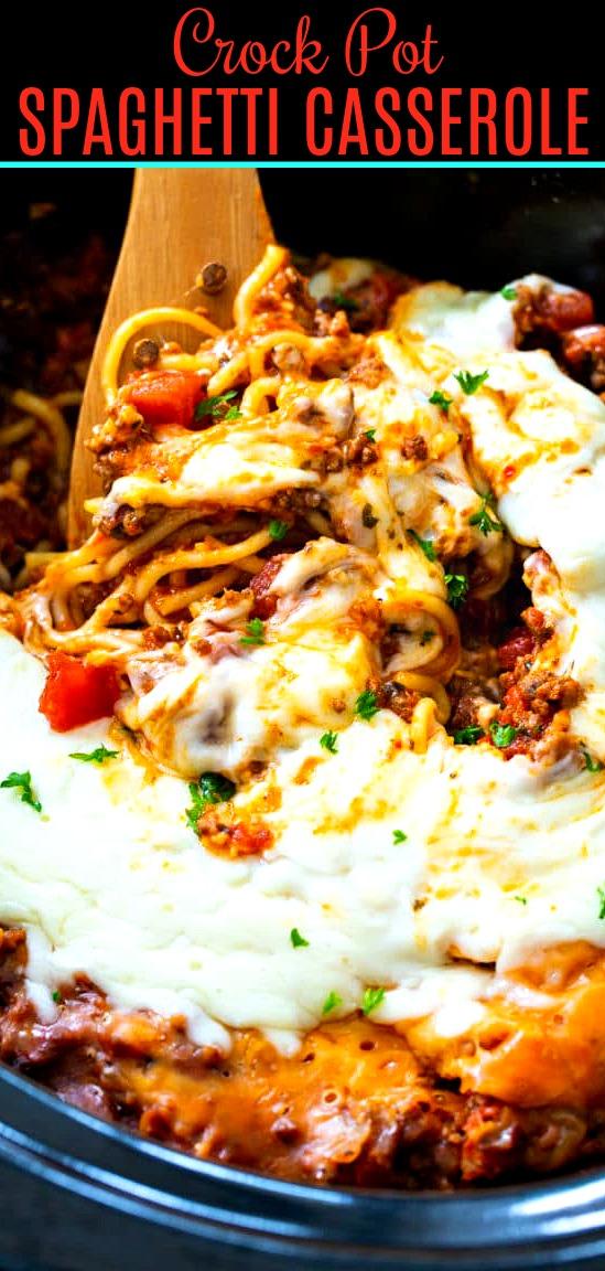 Close-up of Spaghetti Caaserole