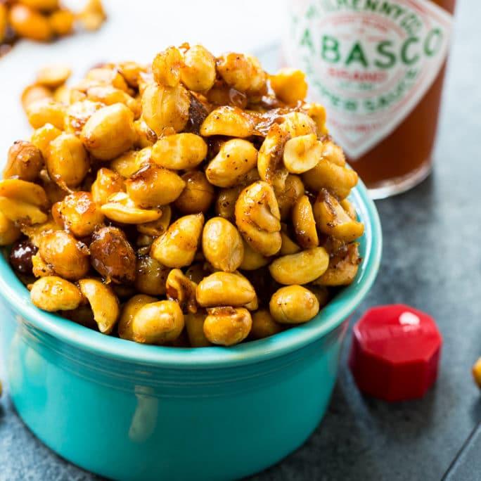 Slow Cooker Sweet and Spicy Peanuts