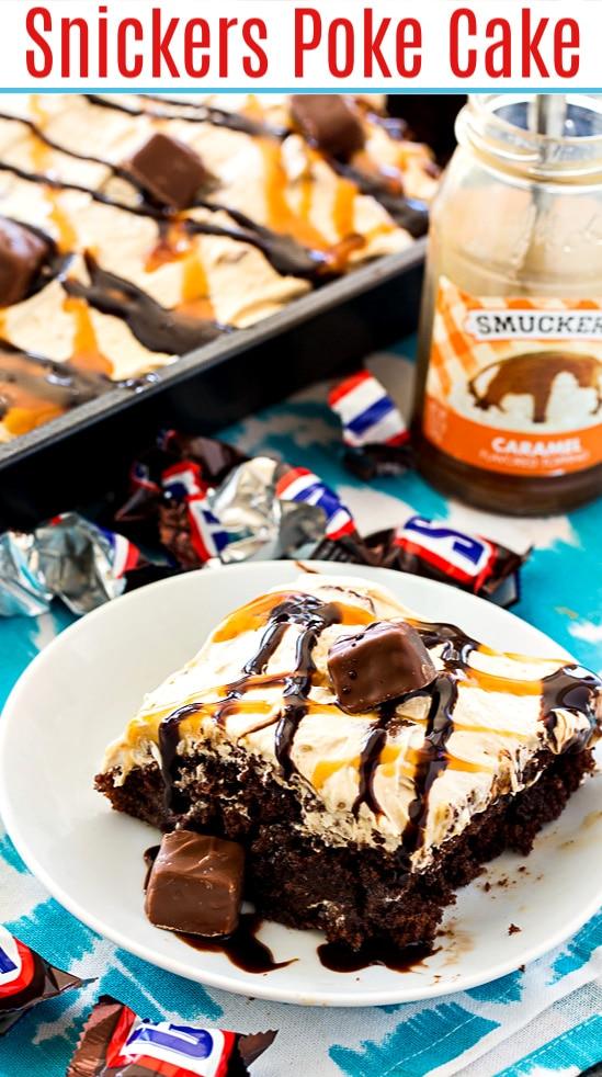 Snickers Poke Cake