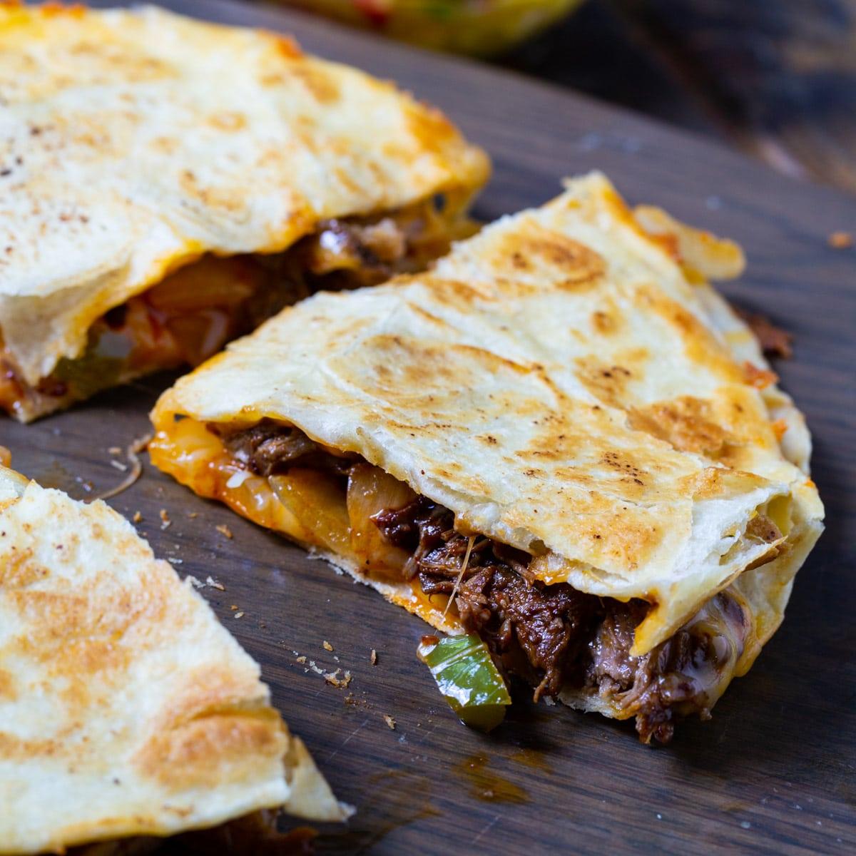 Spicy Beef Quesadillas