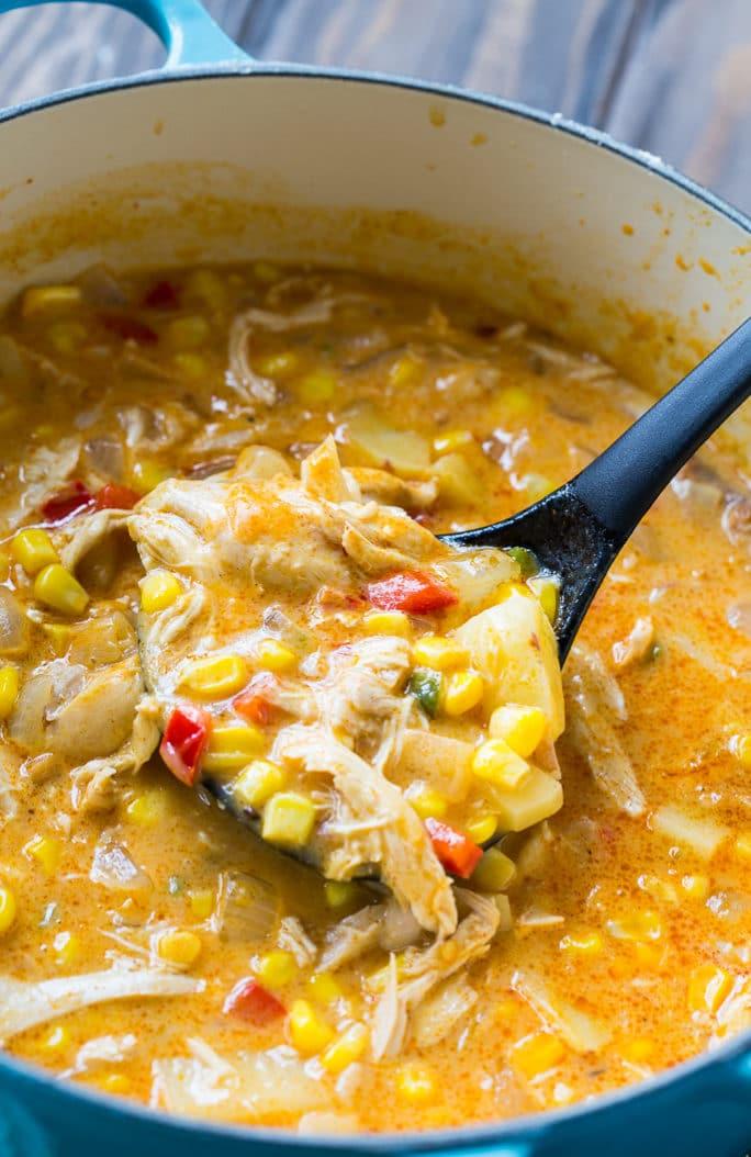 Spicy Chicken and Corn Chowder