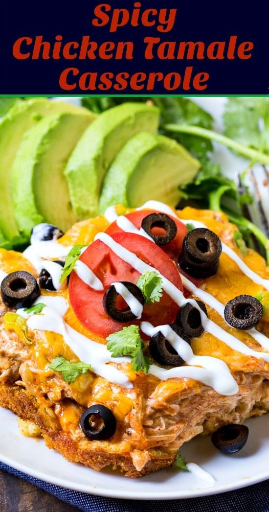 Spicy Chicken Tamale Casserole