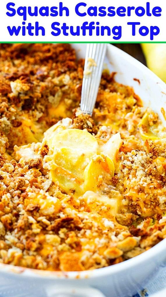 Squash Casserole with Stuffing