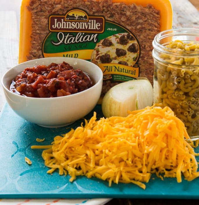 Stovetop Sausage Mac and Cheese- ready in under 30 minutes. Only 1 pot needed!