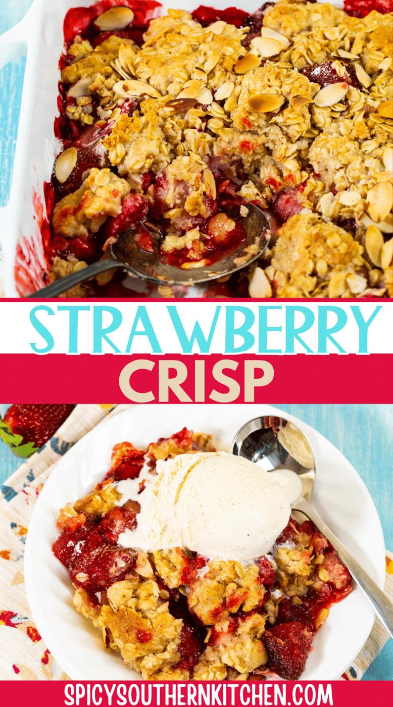 Strawberry Crisp collage.
