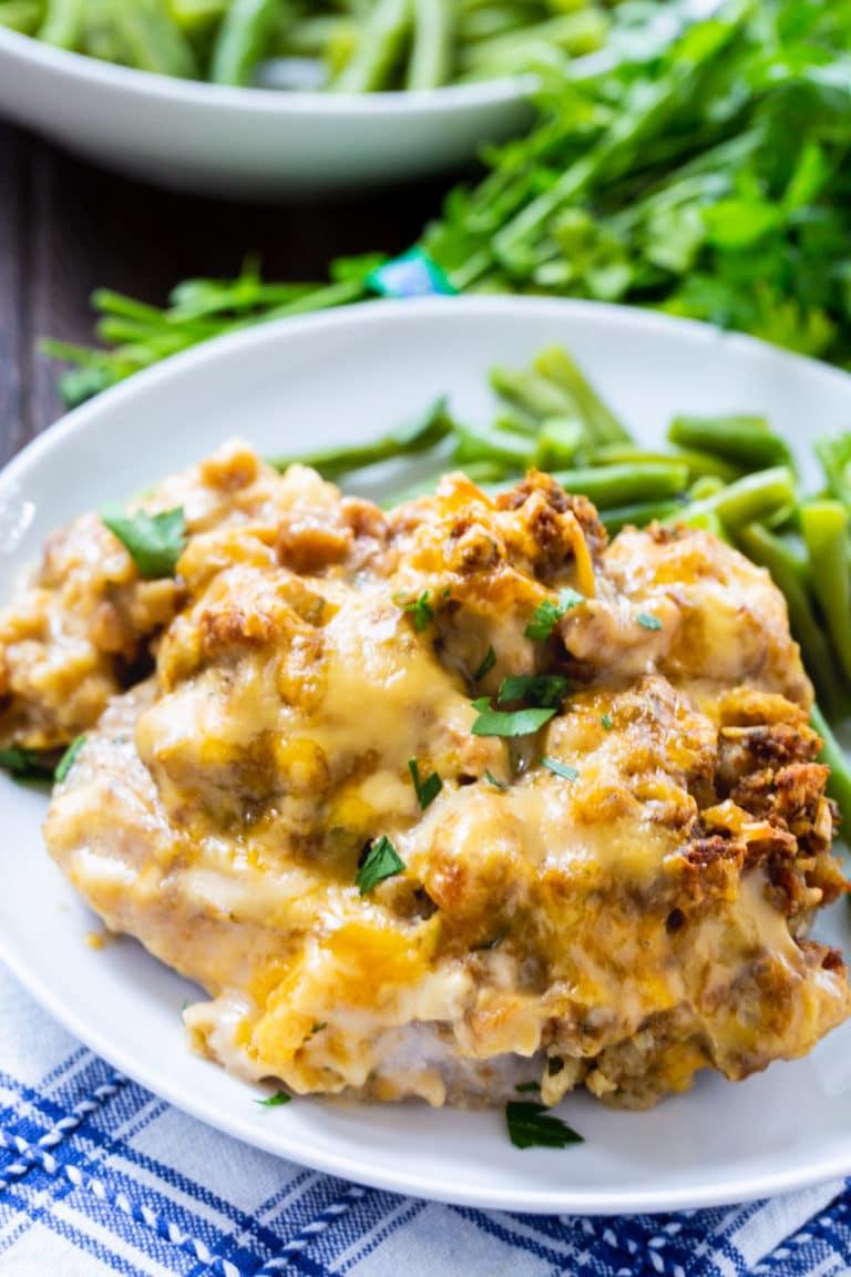 Stuffing Topped Pork Chops