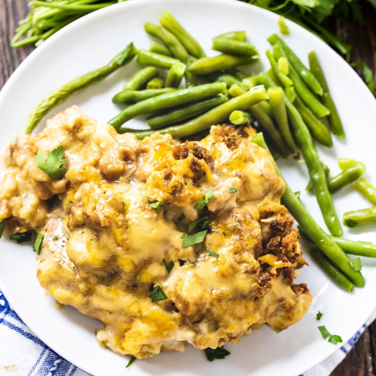 Stuffing Topped Pork Chops