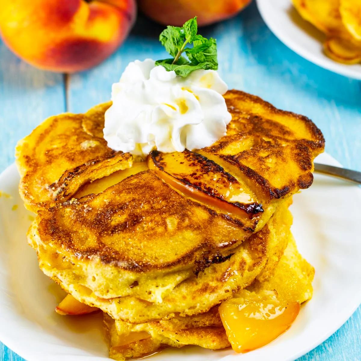 Sweet Peach Pancakes