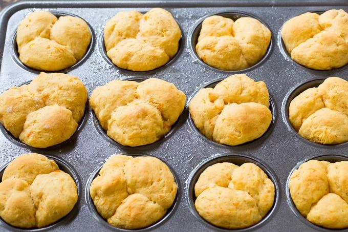 Sweet Potato Cloverleaf Rolls recipe