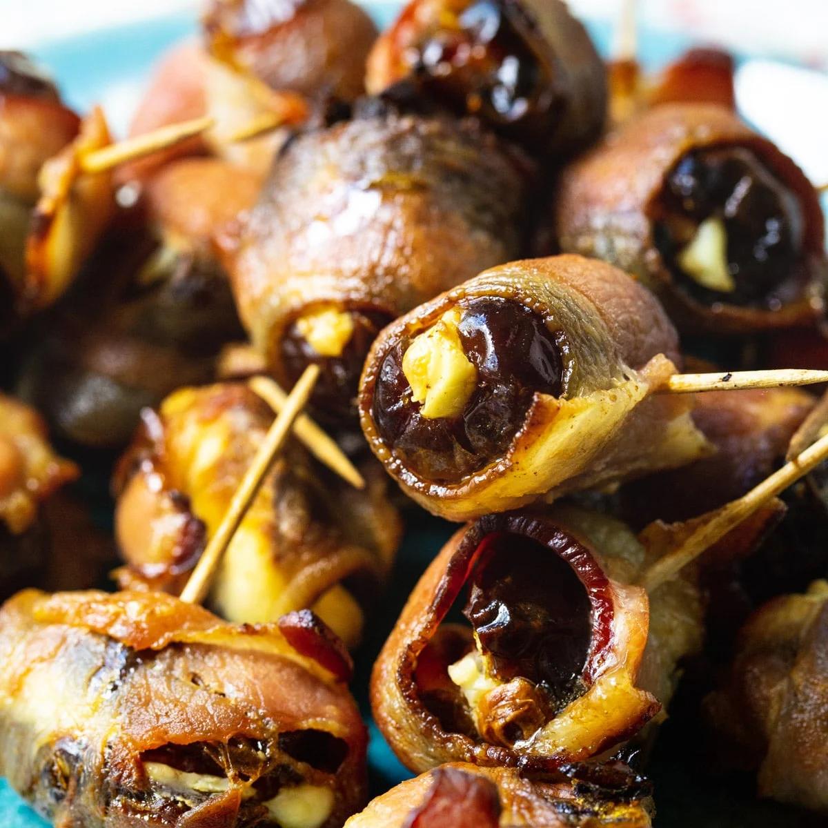 Bacon Wrapped Stuffed Dates