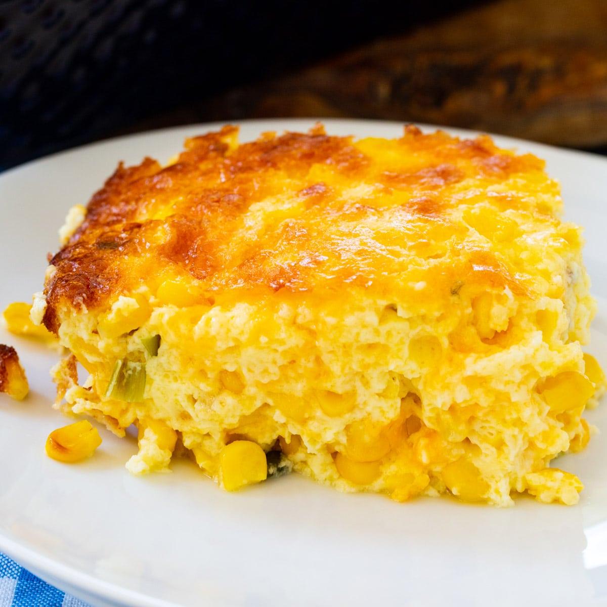 Three Cheese Corn Pudding