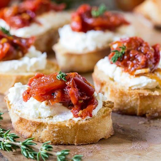 Tomato Jam Crostini