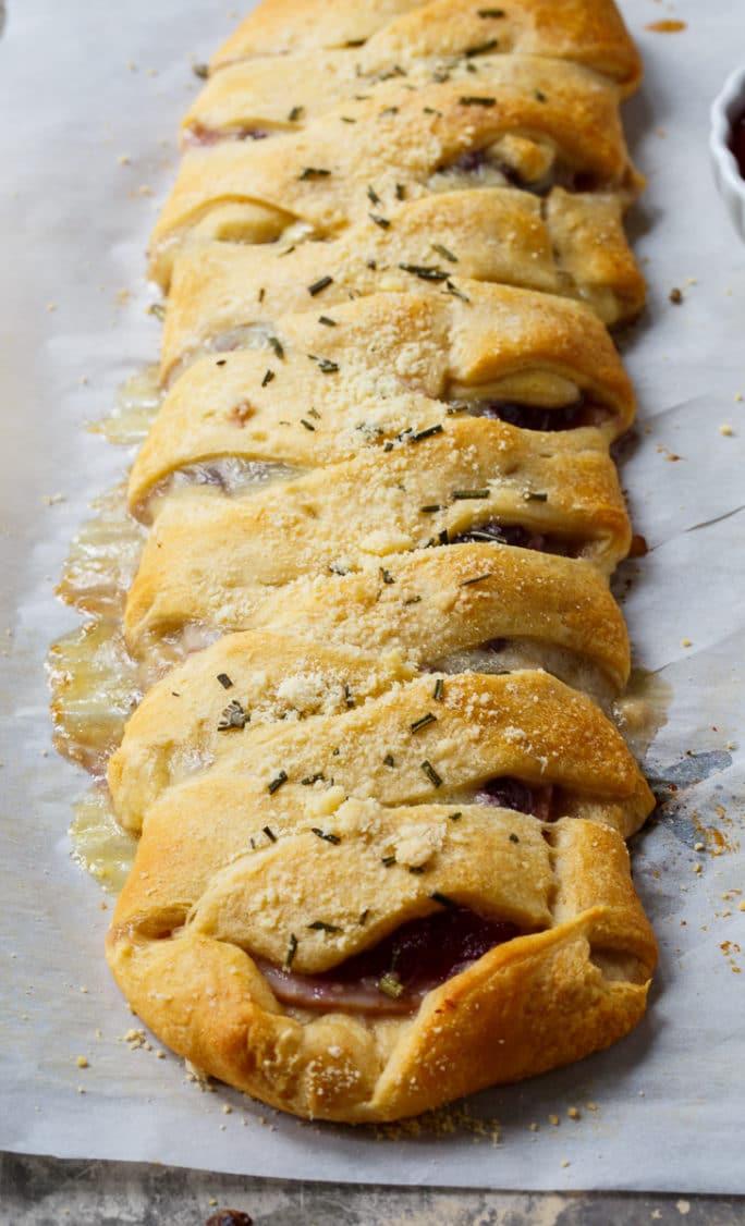 Turkey, Carnberry, and Brie Crescent Braids