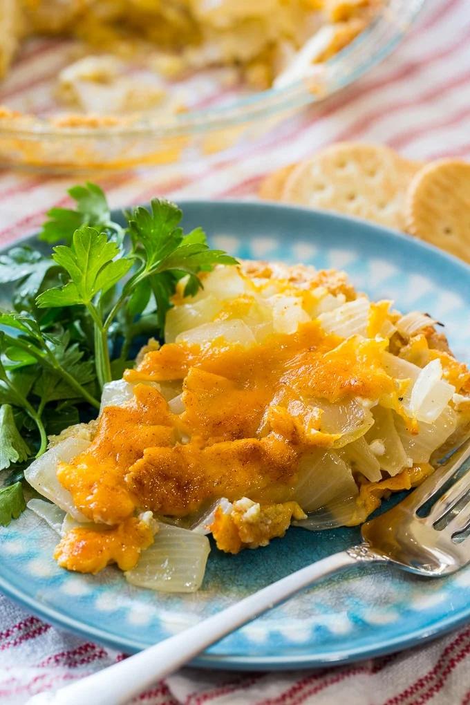 Vidalia Onion Pie with Ritz Cracker Crust